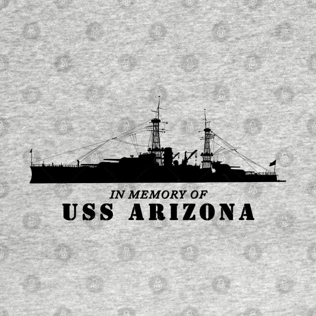 Battleship - USS Arizona - Silhouette - In Memory Of by twix123844